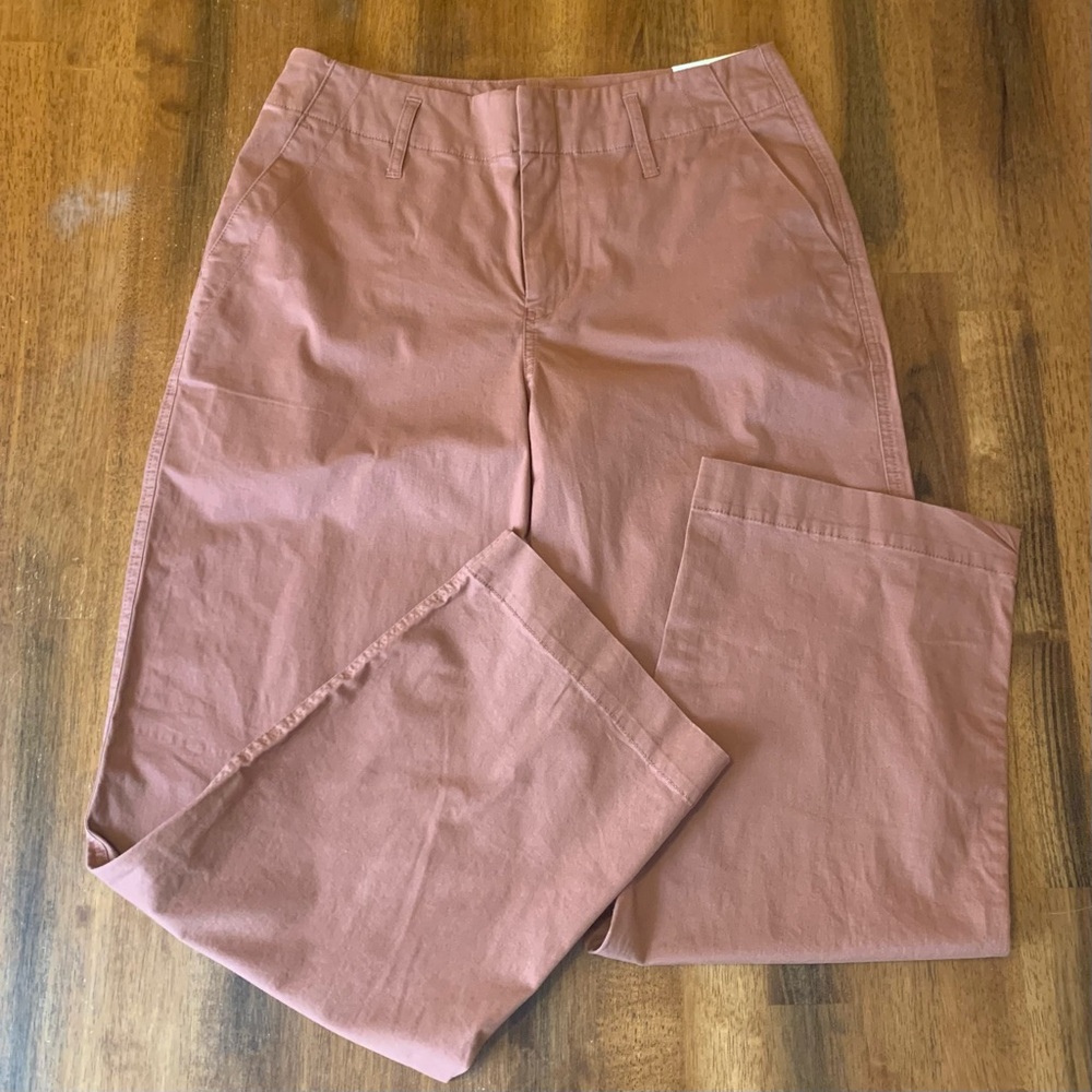 a new day NWT Chinos 8 Muted Dusty Rose Stretch High rise Strait Leg
